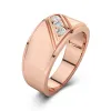 Wide Men 14K Rose Gold Wedding Band