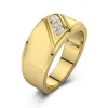 Wide Men 14K Gold Wedding Band