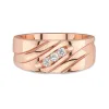 Men 14K Rose Gold Wedding Band