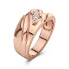 Men 14K Rose Gold Wedding Band