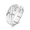 Men 18K White Gold Wedding Band