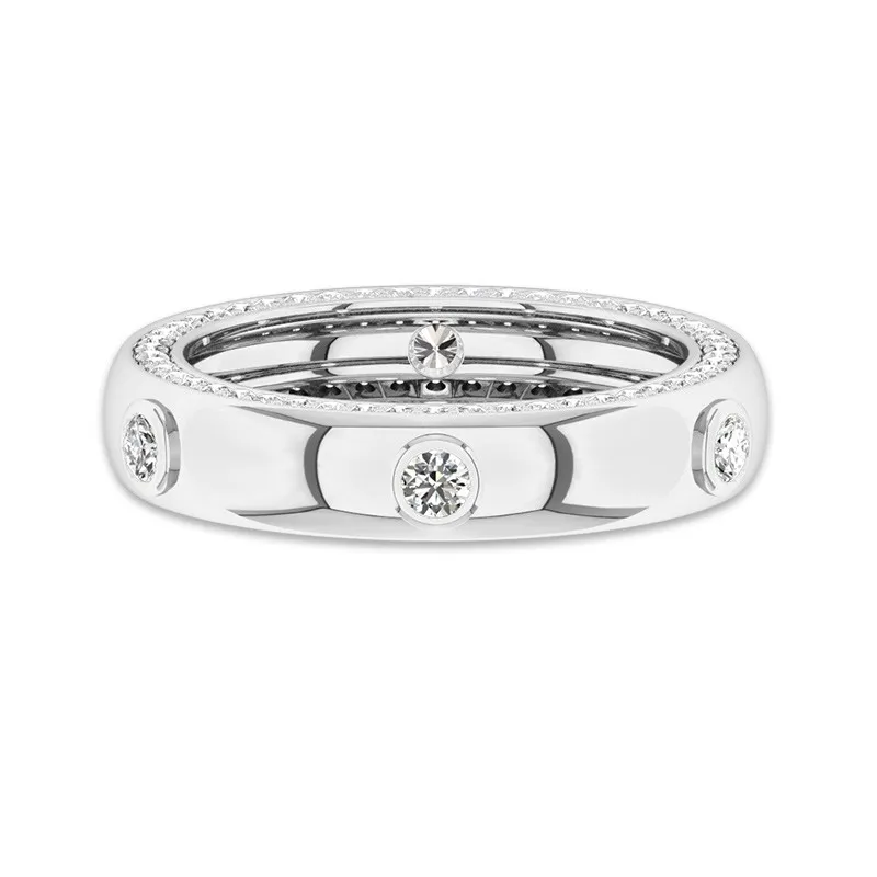 Luxury Timeless Moissanite Wedding Band