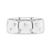 Wide Men 14K White Gold Wedding Band