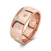 Wide Men 14K Rose Gold Wedding Band