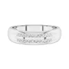 Delicate Men 14K White Gold Wedding Band