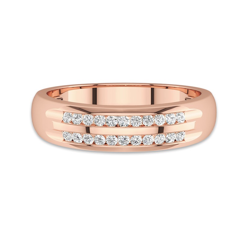 New 18k rose gold men wedding store ring