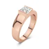 Wide Men 14K Rose Gold Wedding Ring