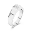 Wide Men 14K White Gold Wedding Ring