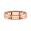 Simple Carved Men 14K Rose Gold Wedding Band