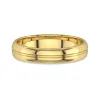 Simple Carved Men 14K Gold Wedding Band