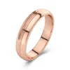 Simple Carved Men 14K Rose Gold Wedding Band