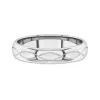 Simple Carved Infinity Men 14K White Gold Wedding Band