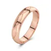 Simple Carved Infinity Men 14K Rose Gold Wedding Band