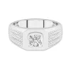 Vintage Wide Men 925 Sterling Silver Wedding Band