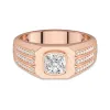 Rétro Large Hommes Argent sterling 925 Alliance