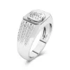 Vintage Wide Men 925 Sterling Silver Wedding Band