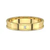 Wide Carved Men 14K Gold Wedding Band