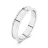 Wide Carved Men 14K White Gold Wedding Band