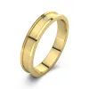 Wide Carved Men 14K Gold Wedding Band