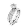 18K White Gold Moissanite Bridal Set