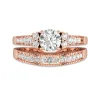 18K Rose Gold Moissanite Bridal Set