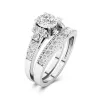 14K White Gold Moissanite Bridal Set