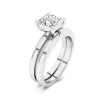 Argent sterling 925 Moissanite Ensemble nuptial