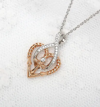 Infinity Heart Anchor Necklace