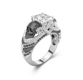 Skull White Princess Engagement Ring
