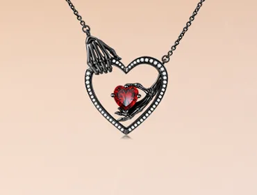 Collier Squelette Noir