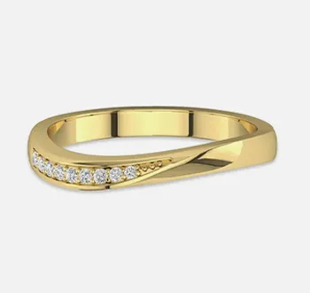 Gold Wave Wedding Ring