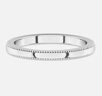 Stackable White Gold Wedding Ring