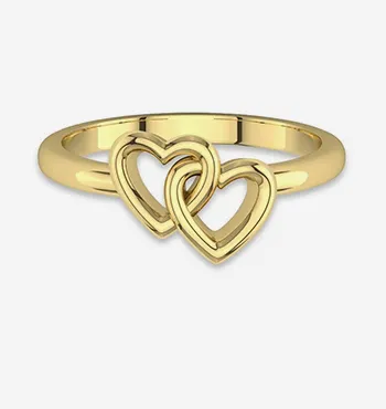 Heart Knot Gold Promise Ring