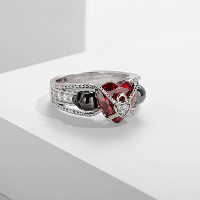 Gothic Lock Skull Ring