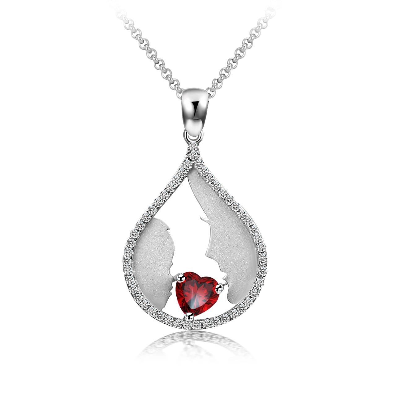 Unique Heart Silver Plated Pendant Necklace