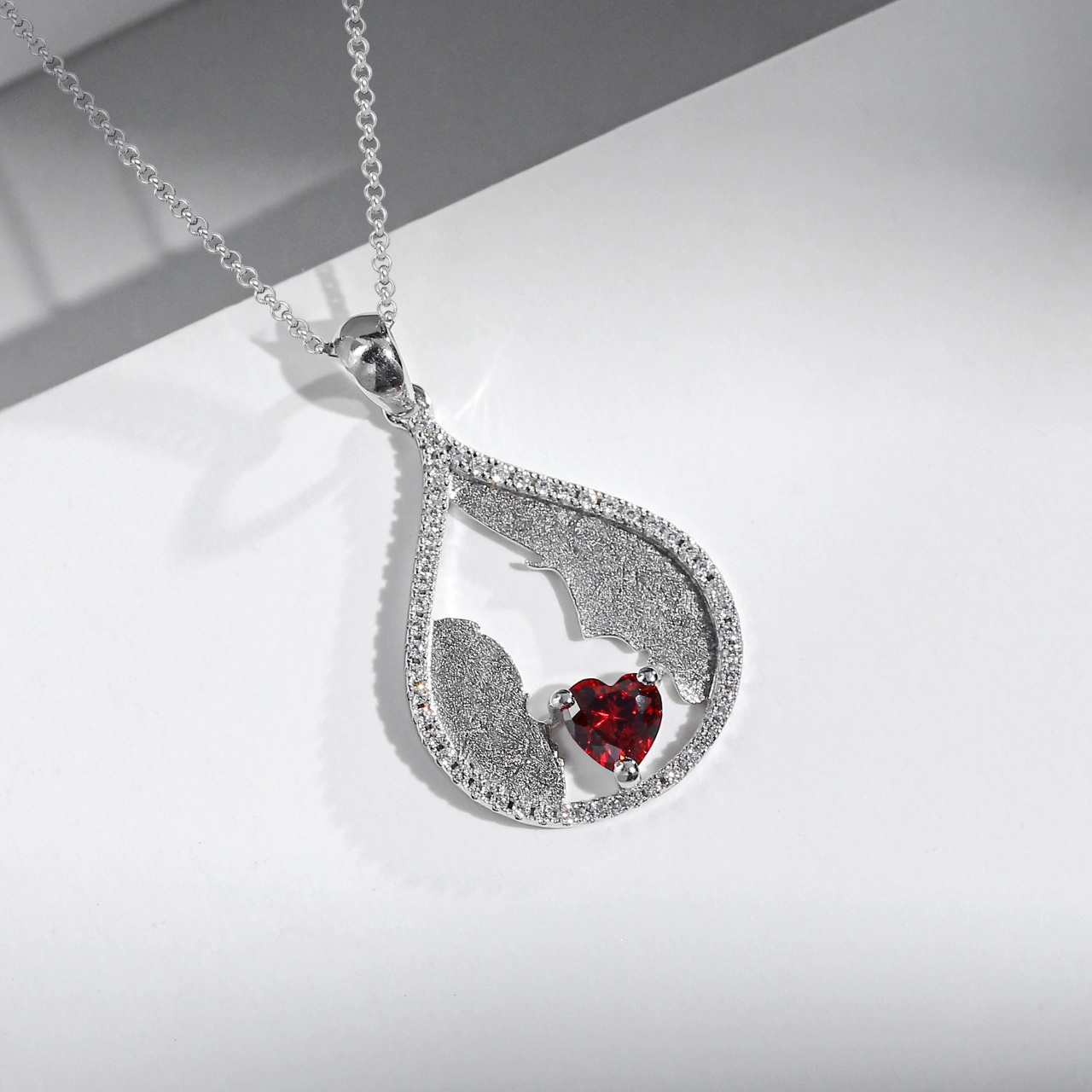 Unique Heart Silver Plated Pendant Necklace