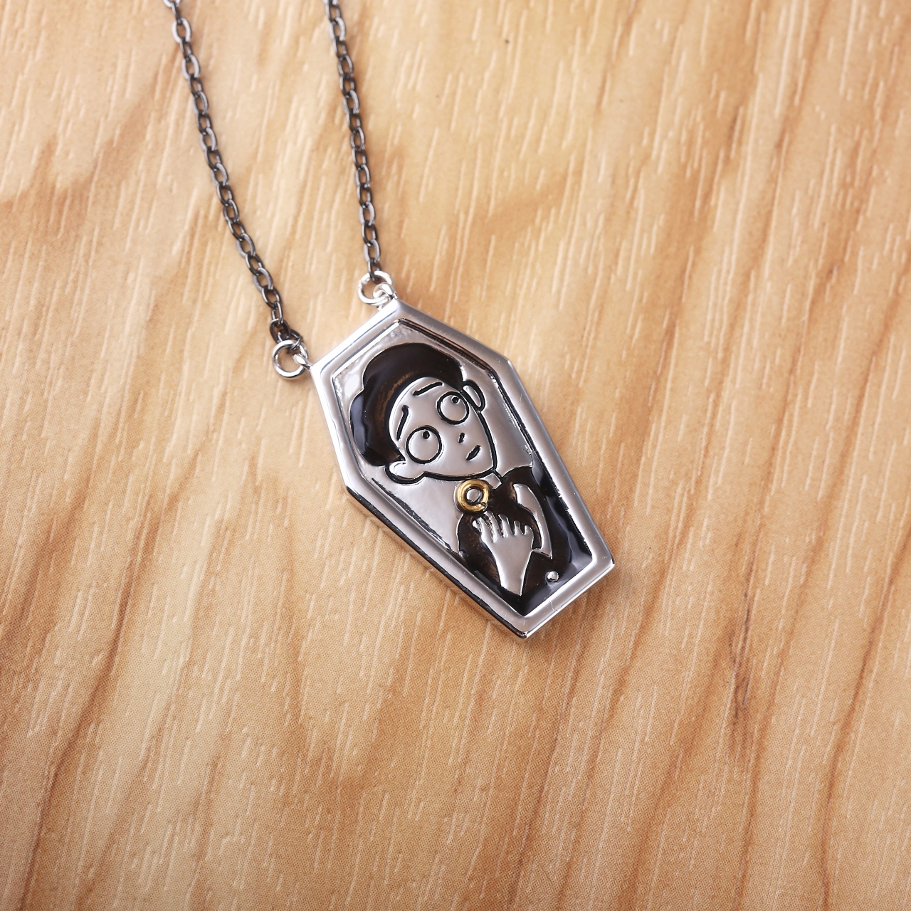 Gothic Coffin Pendant Necklace