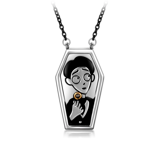 Gothic Coffin Pendant Necklace