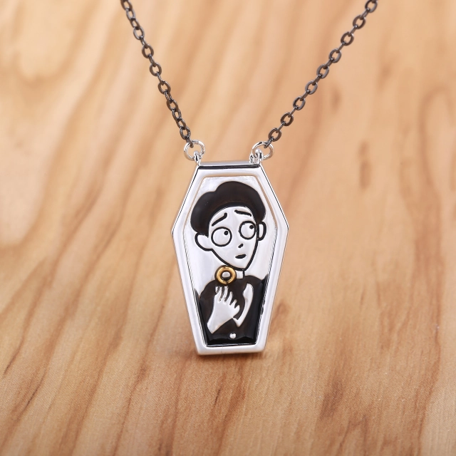 Gothic Coffin Pendant Necklace