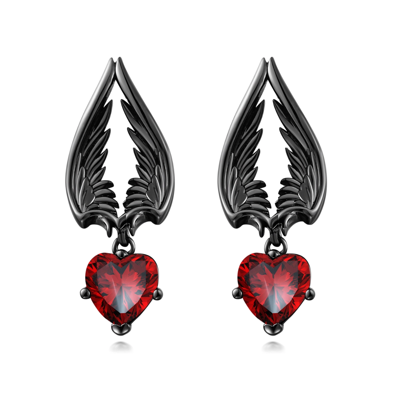 Gothic Wing Drop Earrings