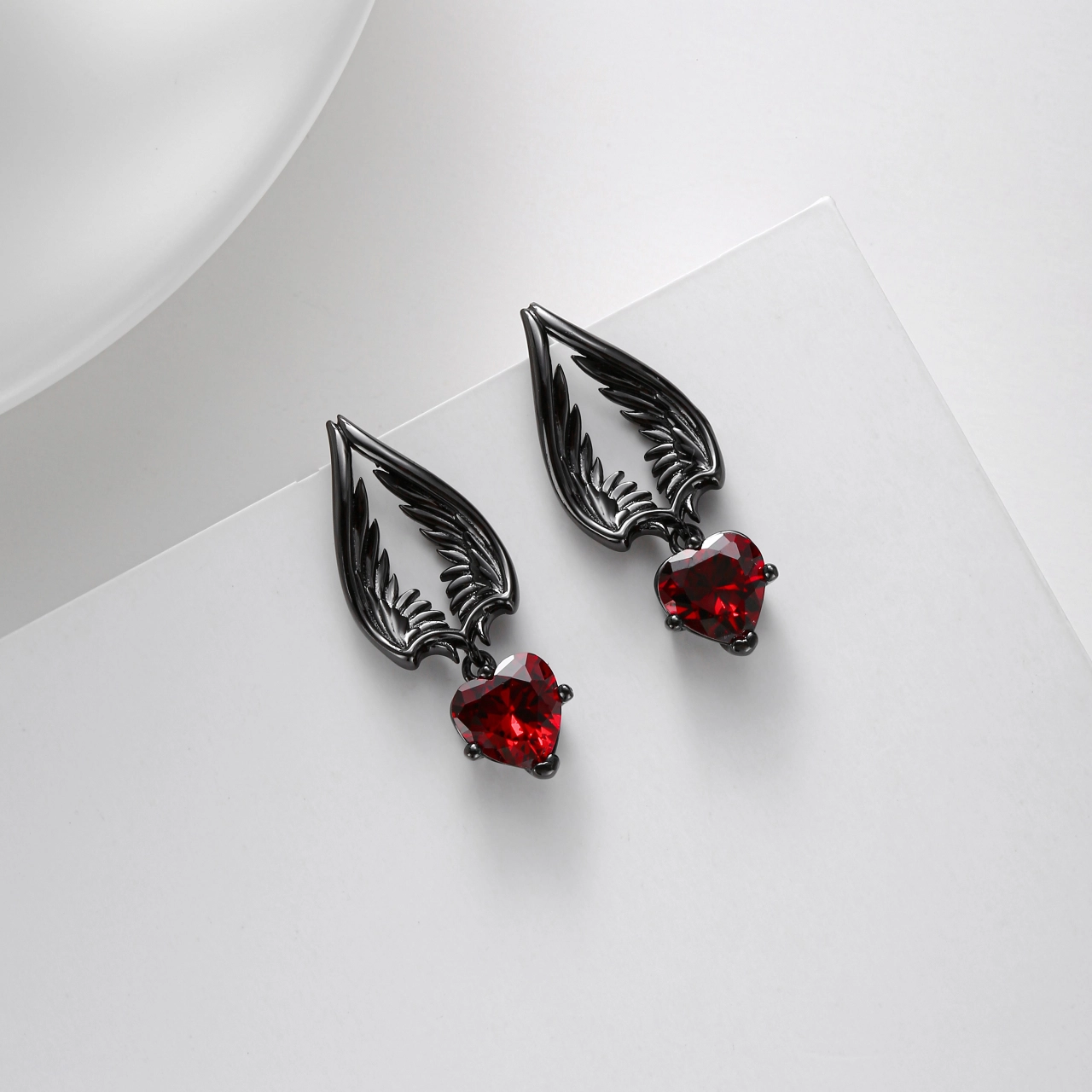 Gothic Wing Drop Earrings