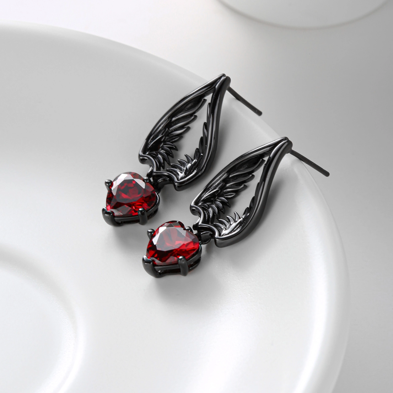 Gothic Wing Drop Earrings