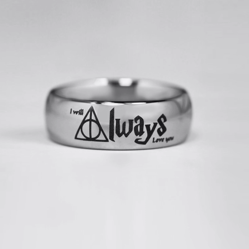 Unique Lettre Hommes Acier au titane Alliance