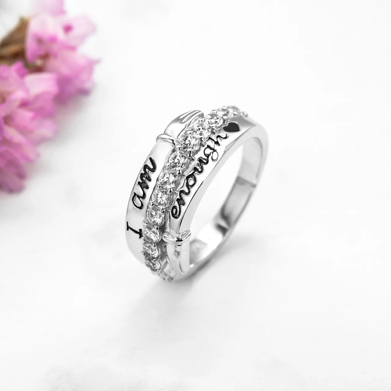 Unique Hand Letter Ring For Women