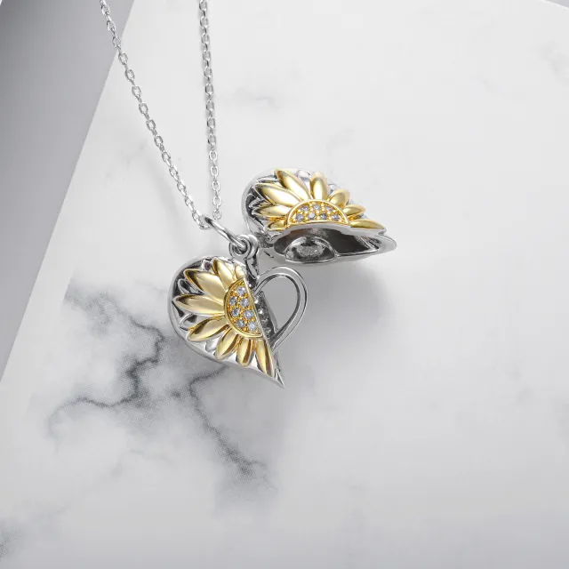 Sunflower Personalised Engrave Pendant Necklace