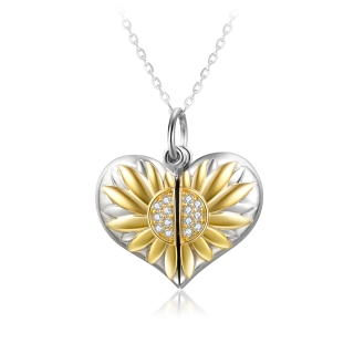 Sunflower Personalised Engrave Pendant Necklace