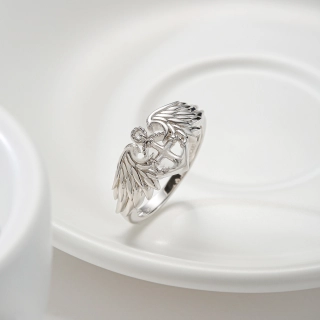 Unique Anchor Wing Ring For Unisex