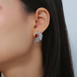 Gothic Wing Stud Earrings