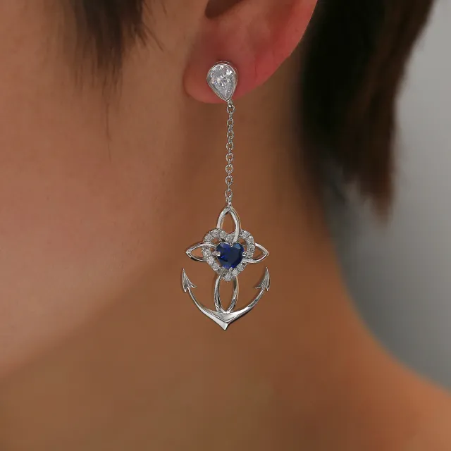 Unique Anchor Celtic Knot Dangle Earrings