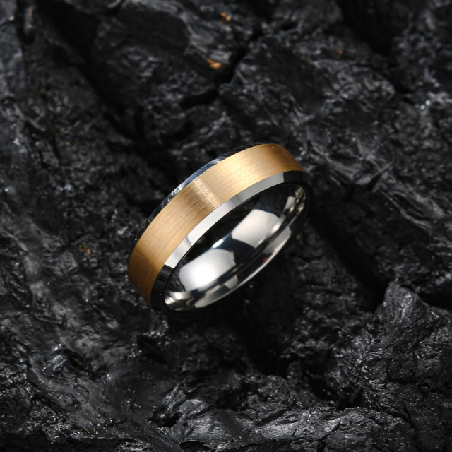 Men Titanium Steel Wedding Band